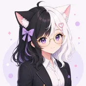 KiKi 金融金丝眼镜职业装猫娘右三分之四头像