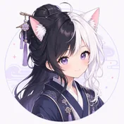 KiKi 深色汉服簪子政治类猫娘头像
